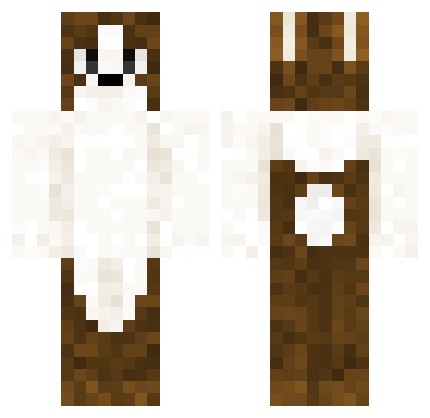 KidDresden Minecraft skin, front and back view
