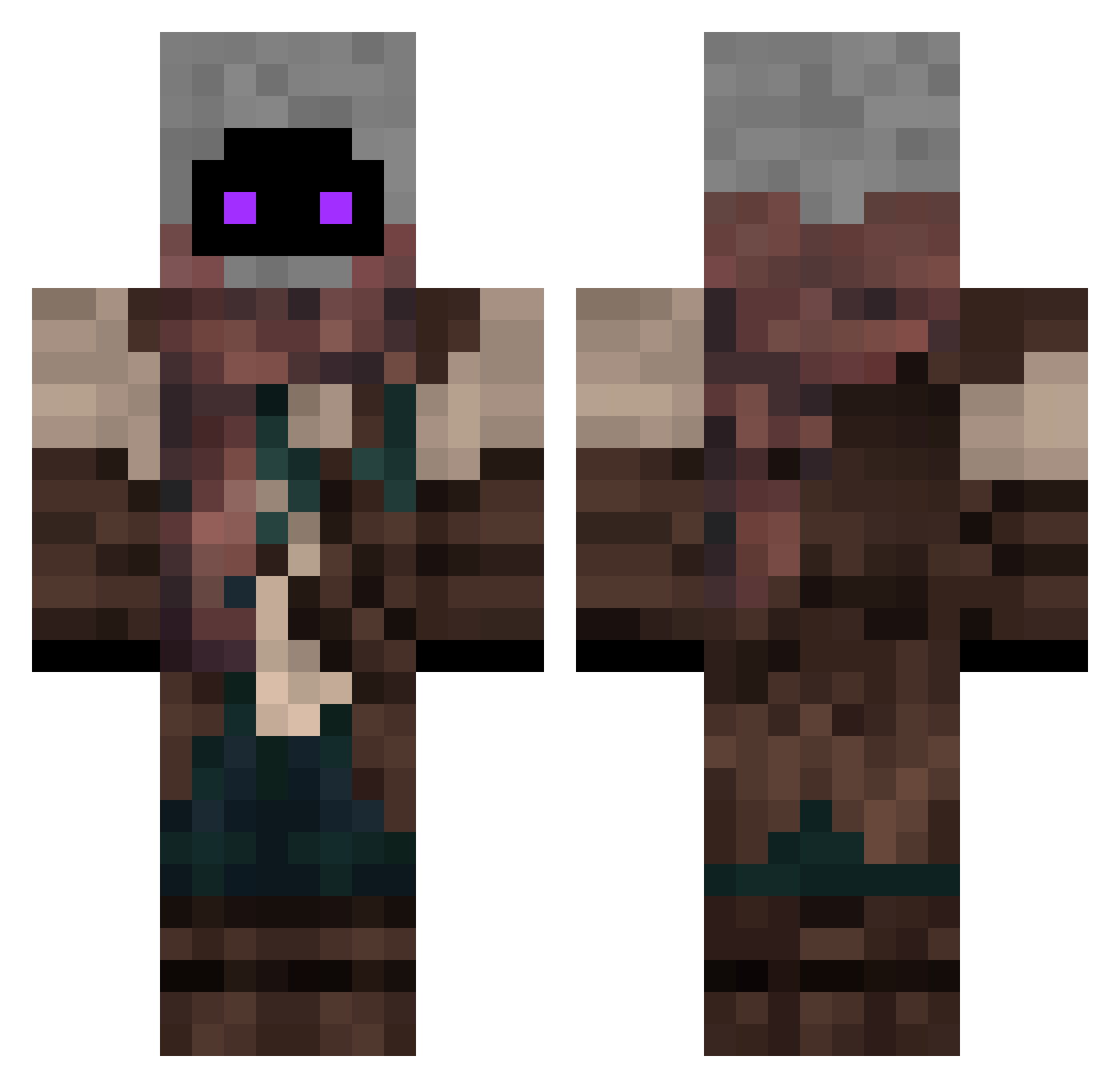 Eltito_07 Minecraft skin, front and back view