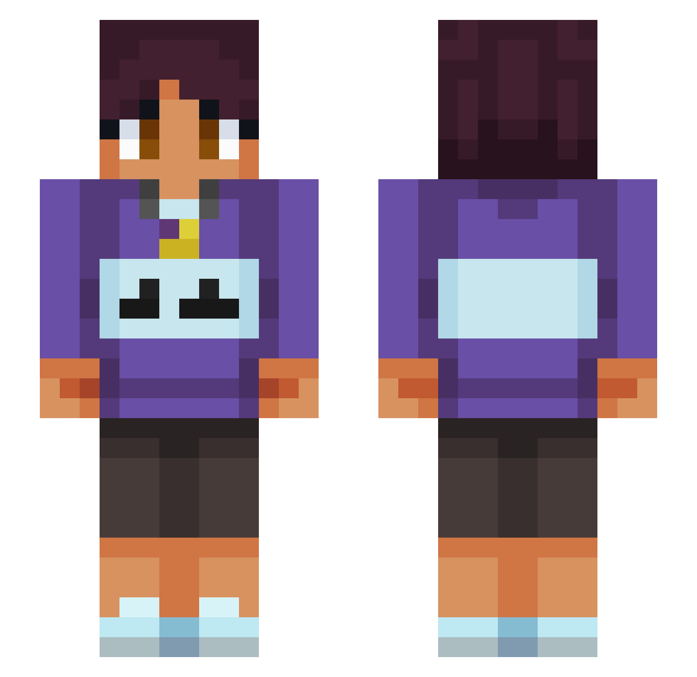 TenSepro Minecraft skin, front and back view