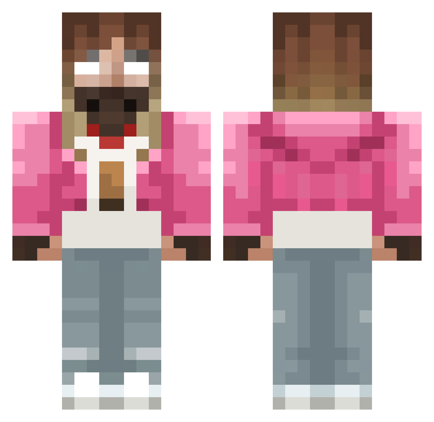 Uska__ Minecraft skin, front and back view