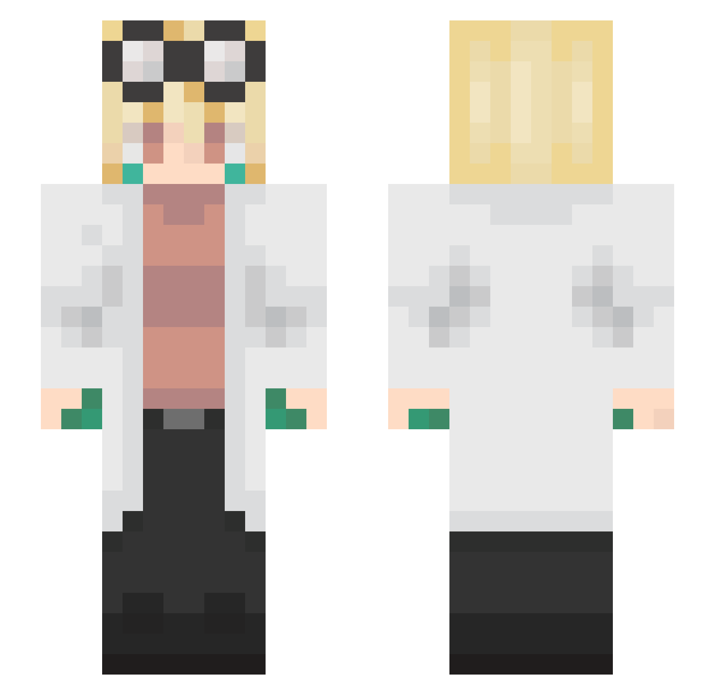 evilmoscow Minecraft skin, front and back view
