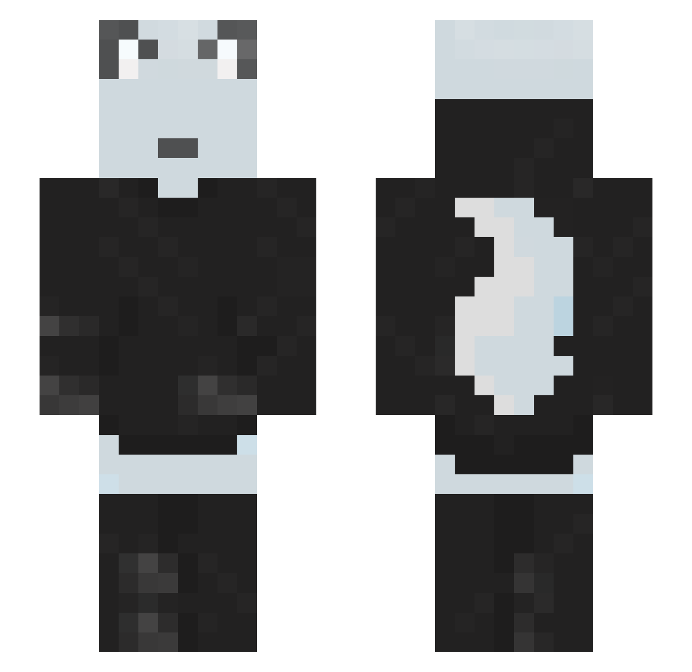 KnightCastellan Minecraft skin, front and back view