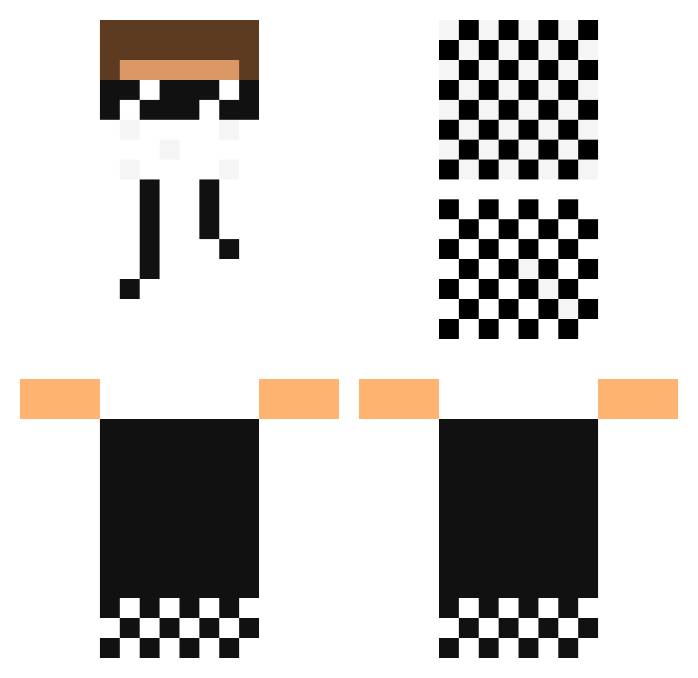 dragonknight010 Minecraft skin, front and back view