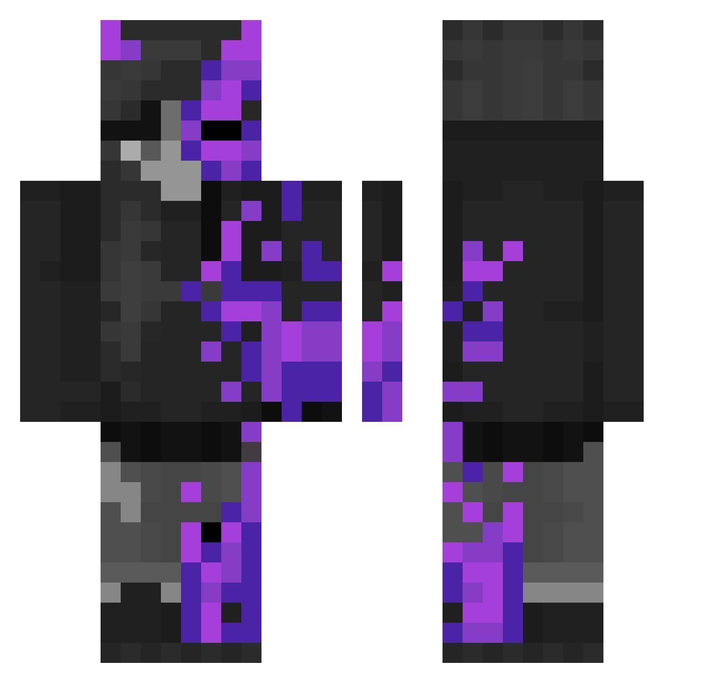 qwipUI Minecraft skin, front and back view