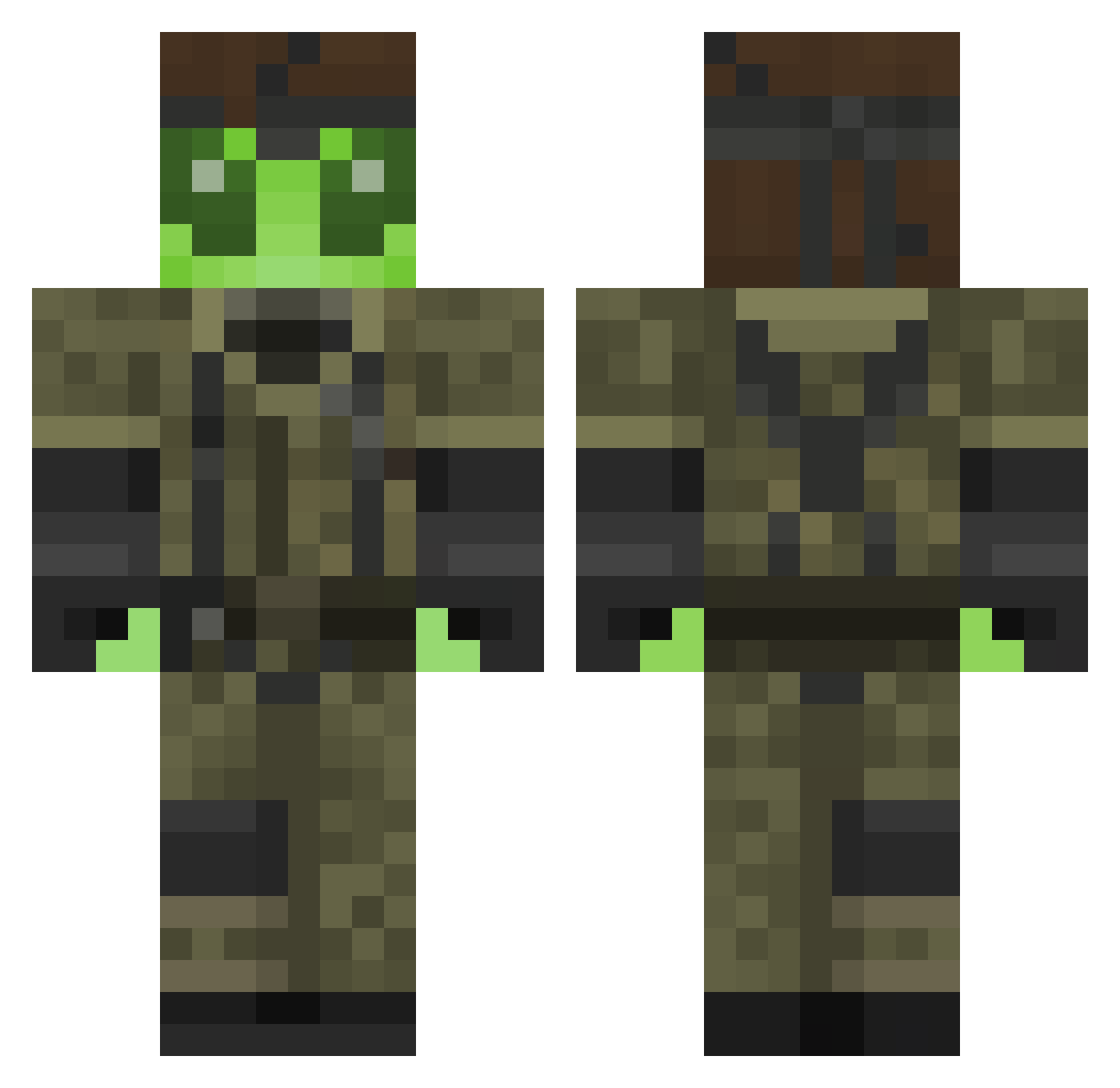 CornflowerBlue2 Minecraft skin, front and back view