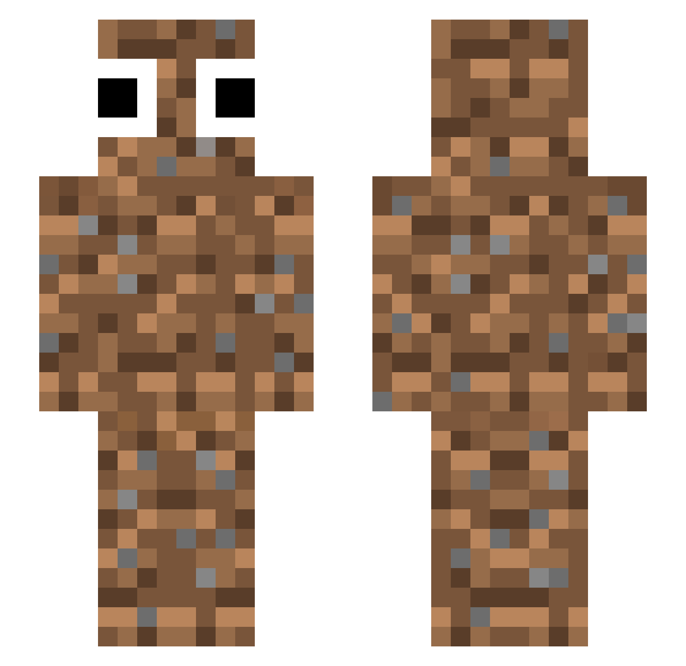 SakkaiZ Minecraft skin, front and back view