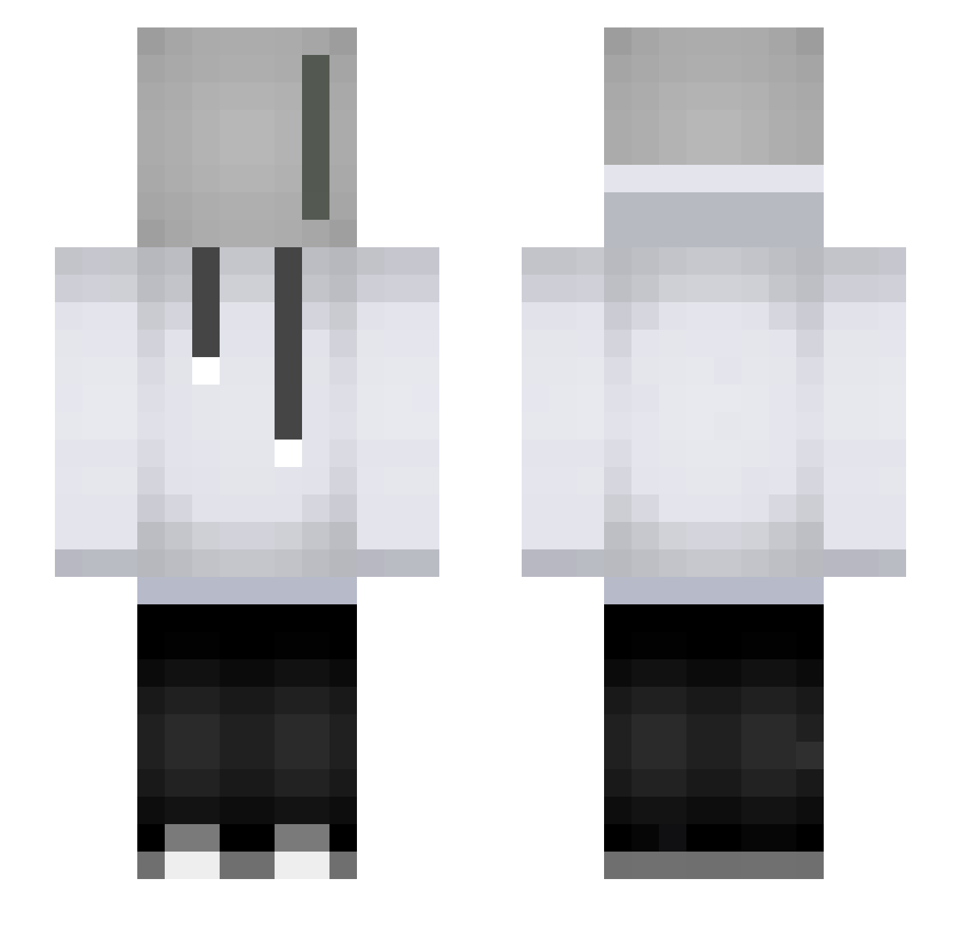 RefridgeRaider_ Minecraft skin, front and back view