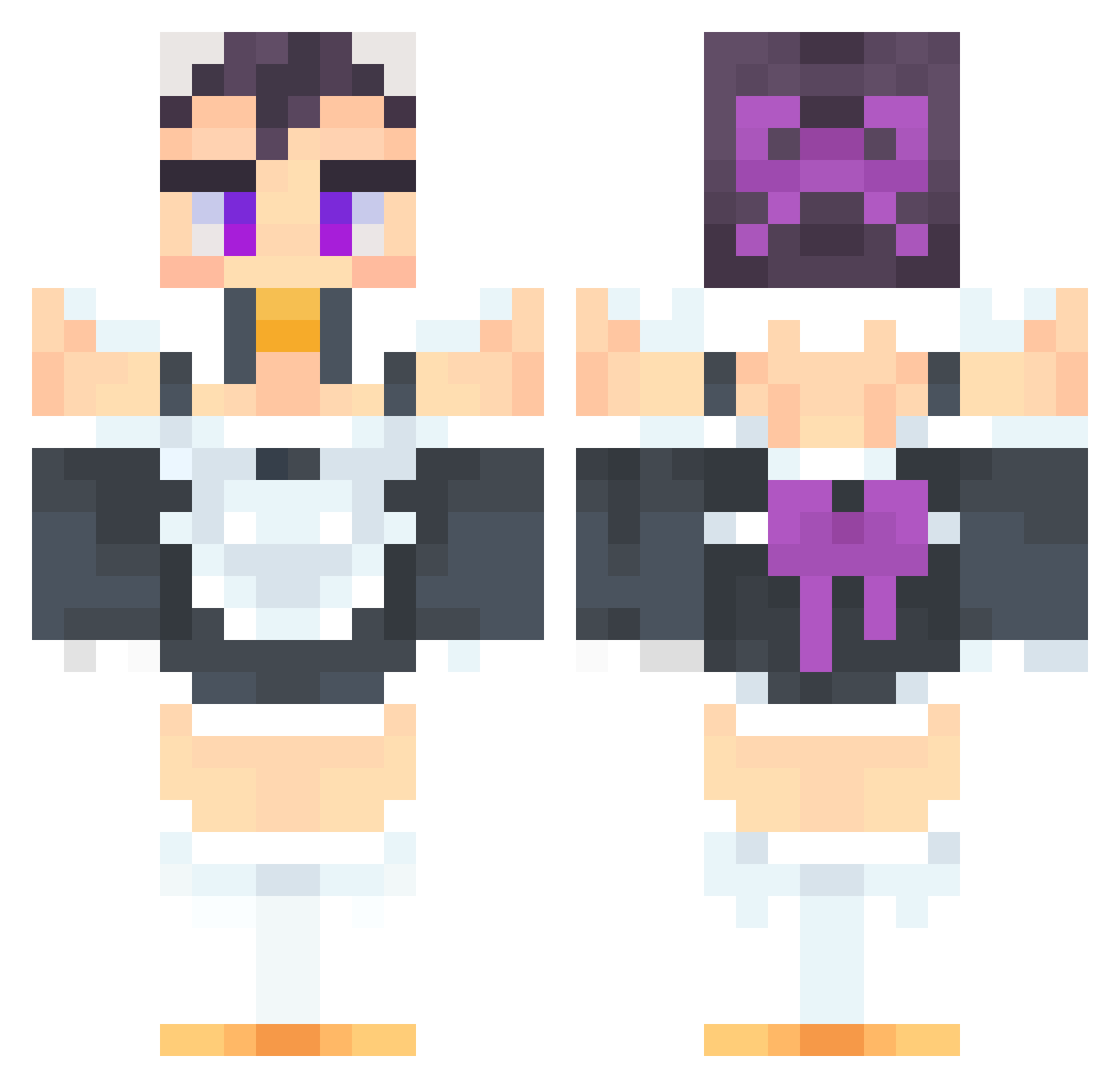 MarGameYT Minecraft skin, front and back view