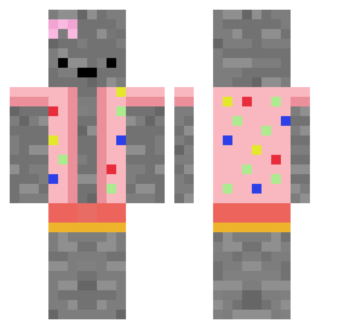 iron1220 Minecraft skin, front and back view