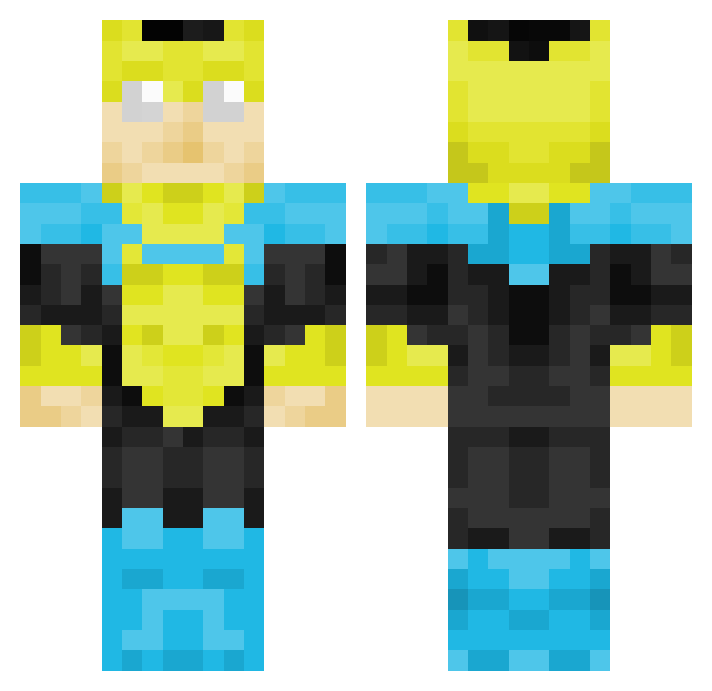 JoJo_Index Minecraft skin, front and back view