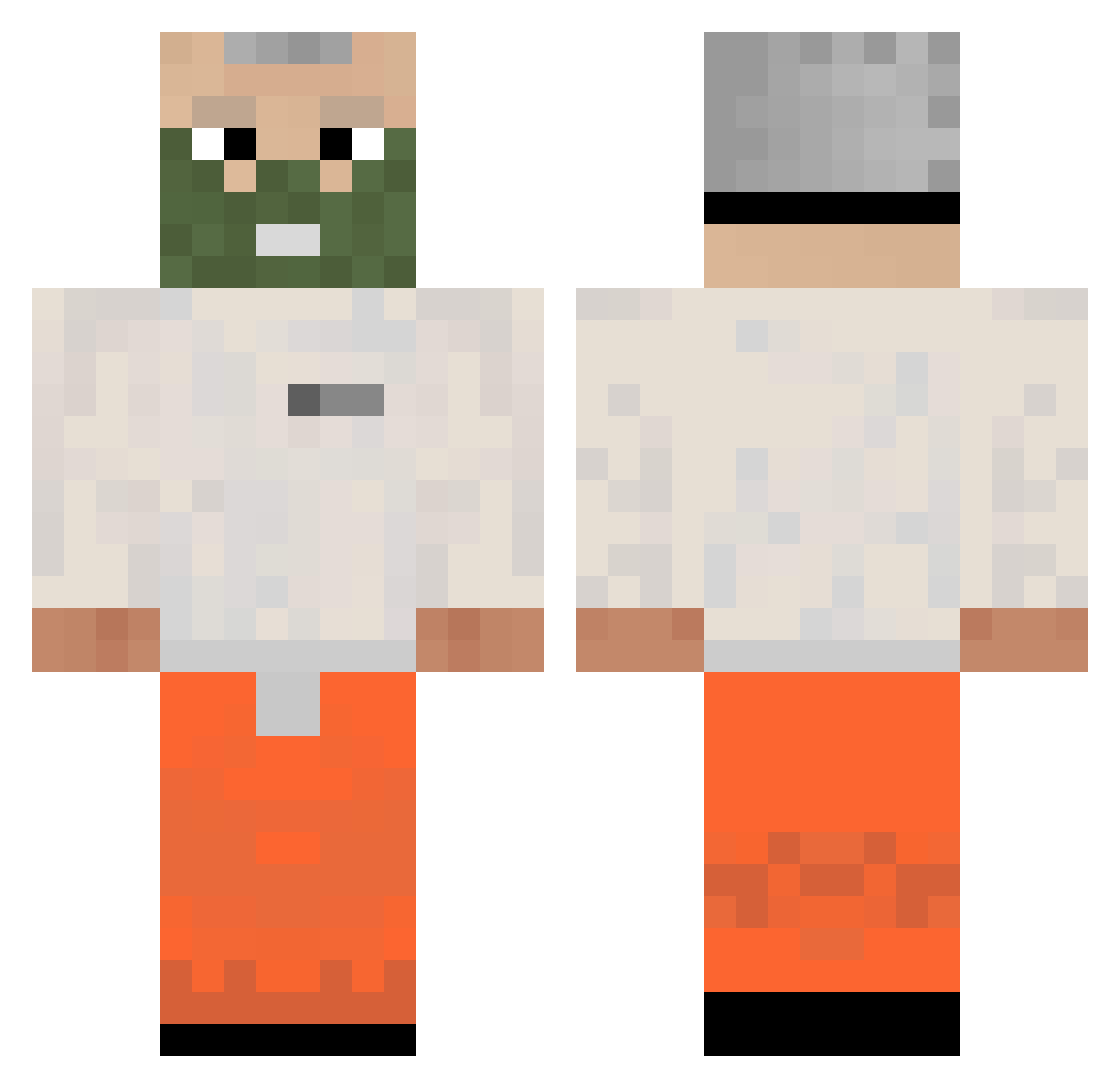 Kvantanan Minecraft skin, front and back view