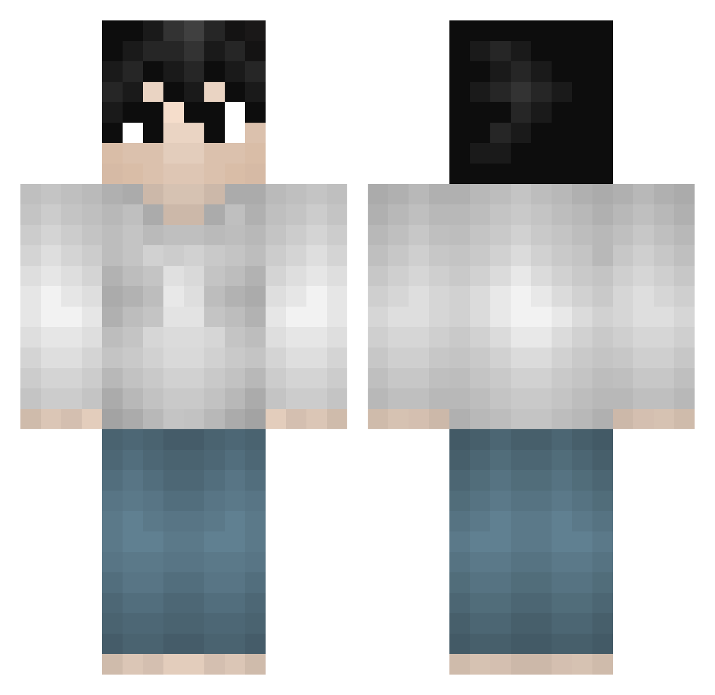 aaronxdx Minecraft skin, front and back view