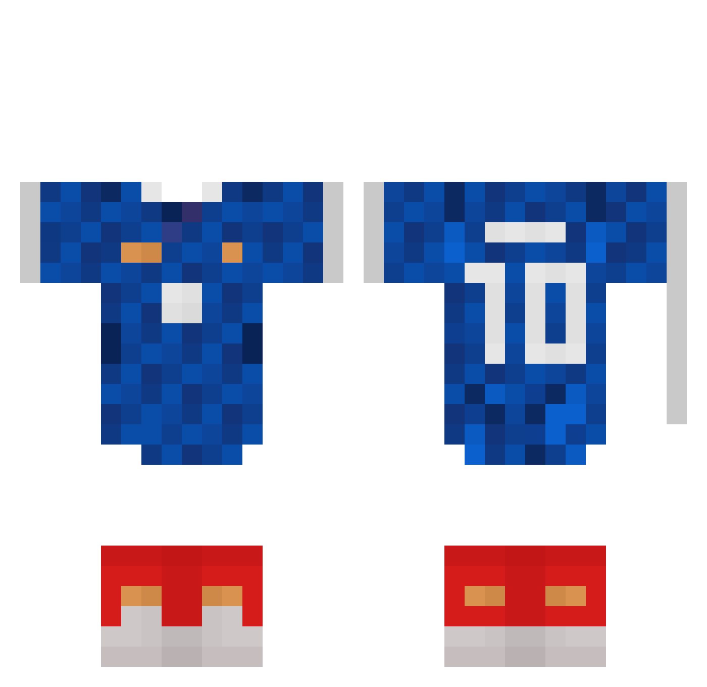 DiamondPR Minecraft skin, front and back view