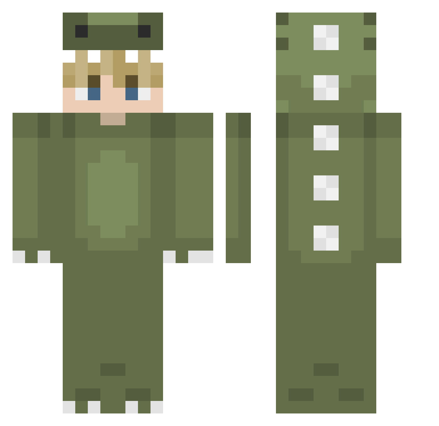 Knytelooo Minecraft skin, front and back view