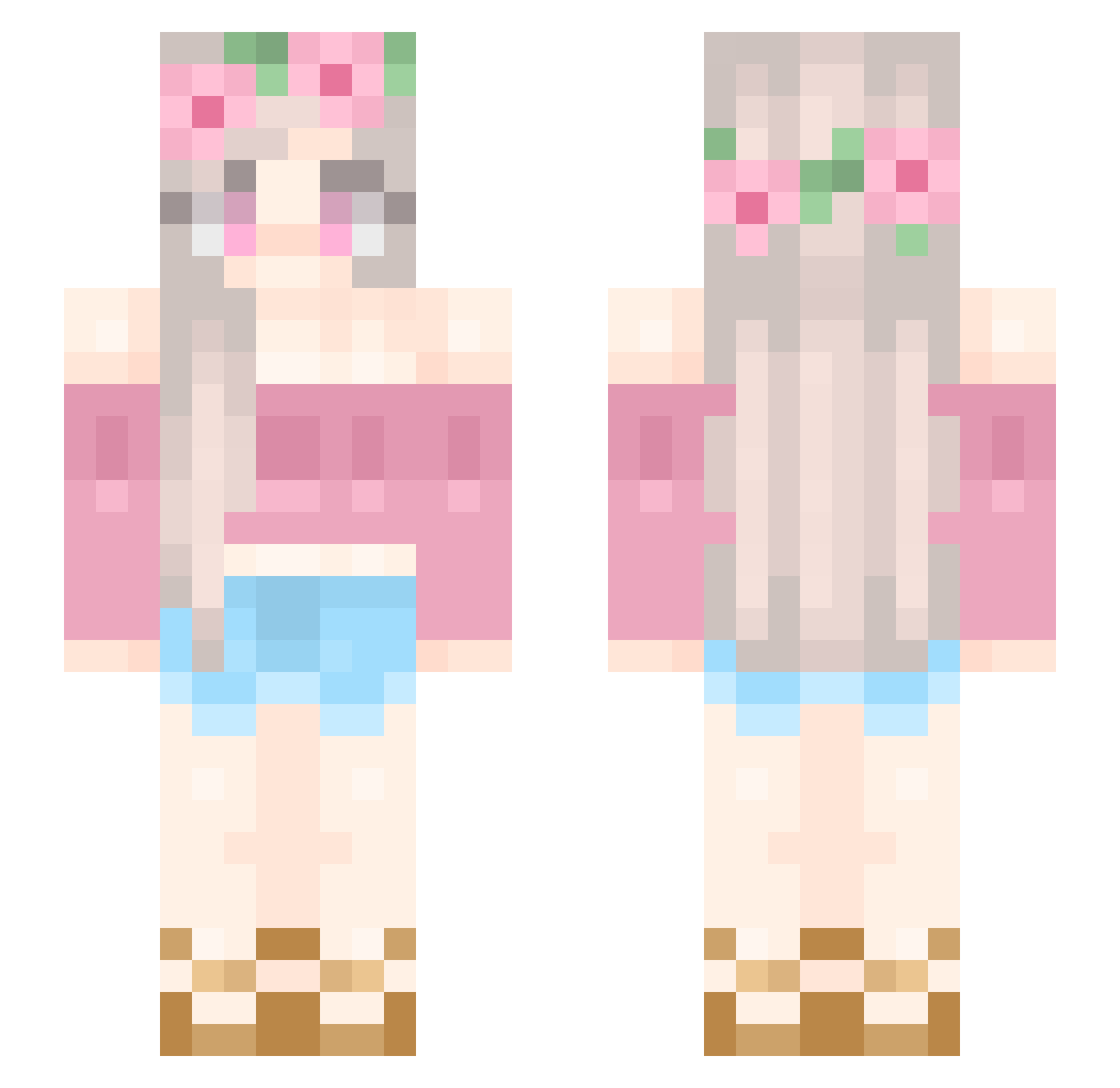 Spirts__ Minecraft skin, front and back view