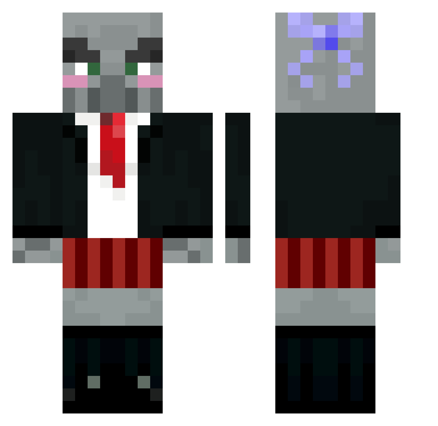 lilnutjuice Minecraft skin, front and back view