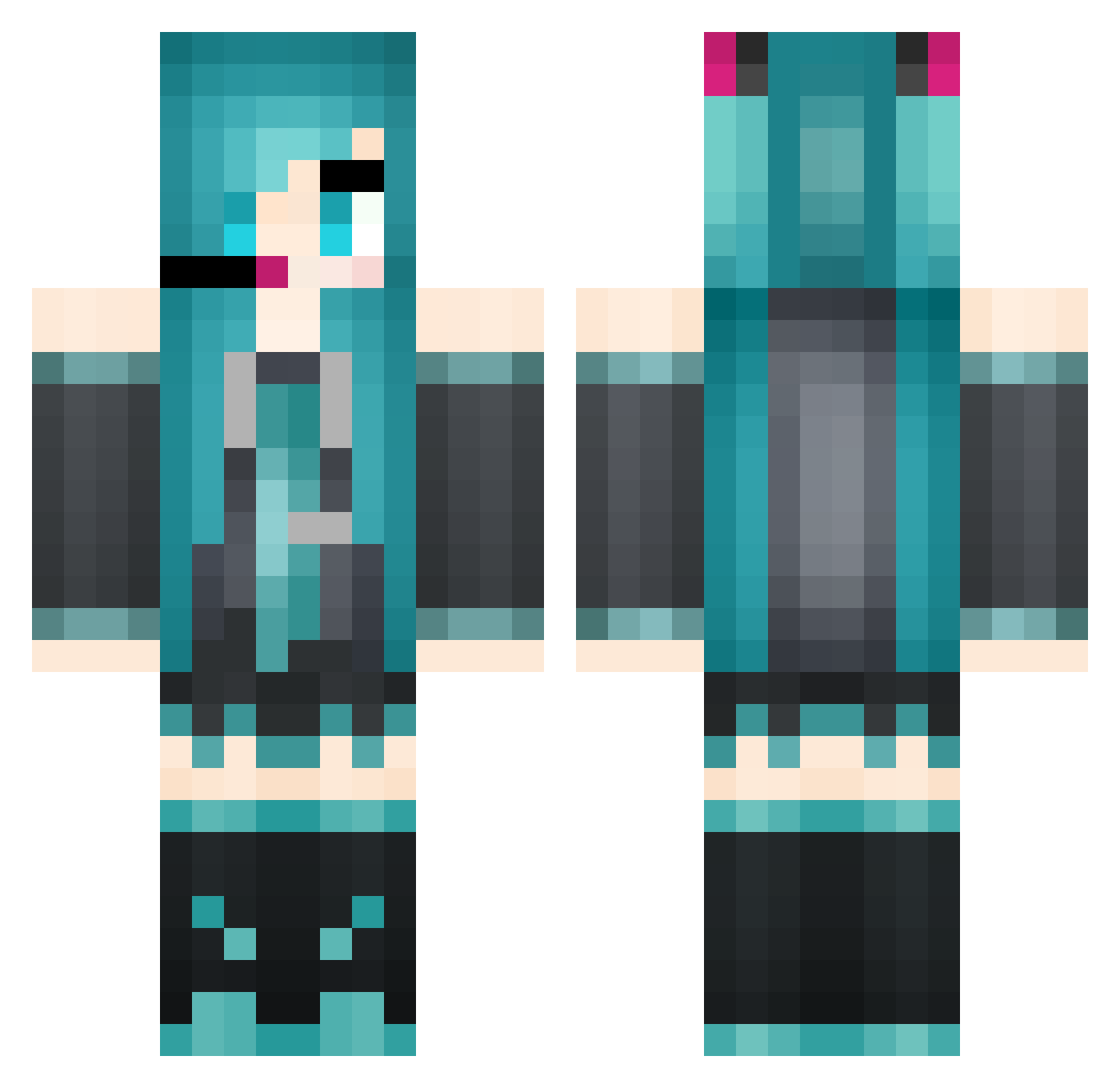 nexusteam10 Minecraft skin, front and back view