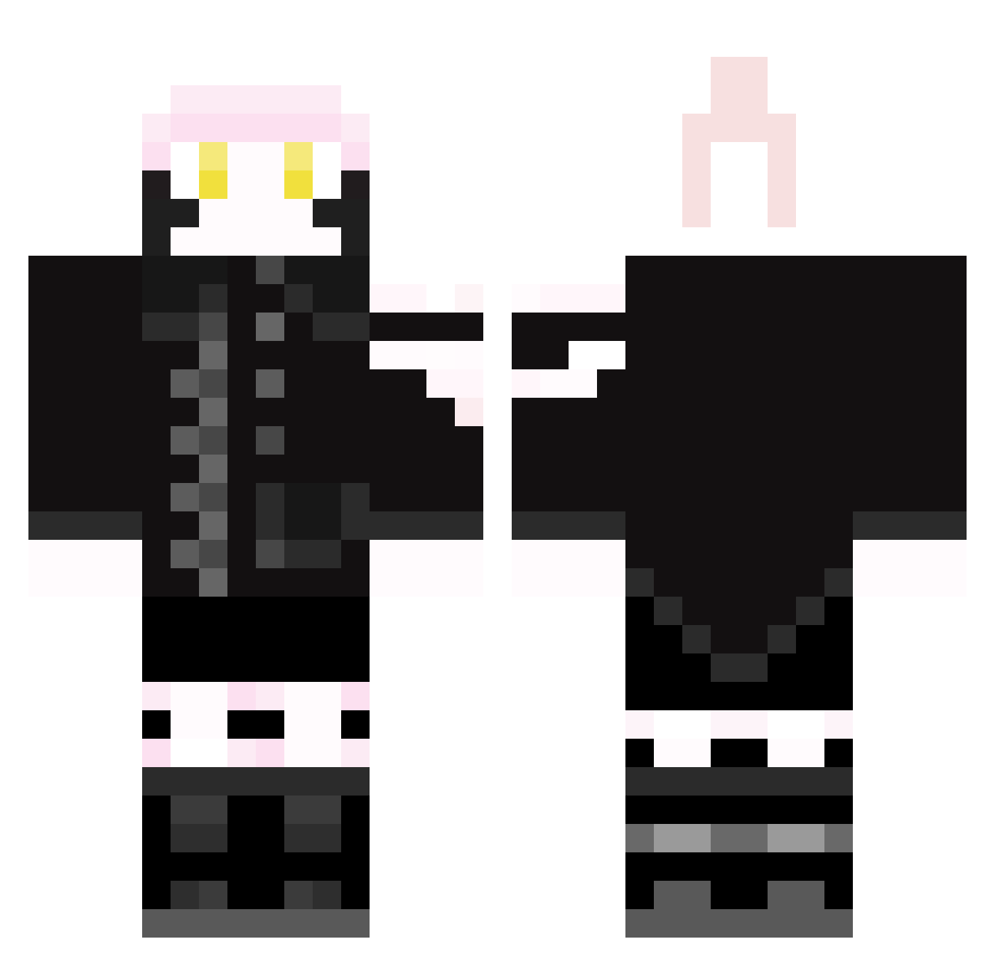 BambooCrystals Minecraft skin, front and back view