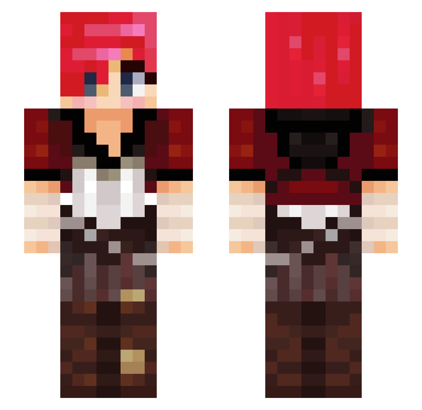AgentJohnConnor Minecraft skin, front and back view