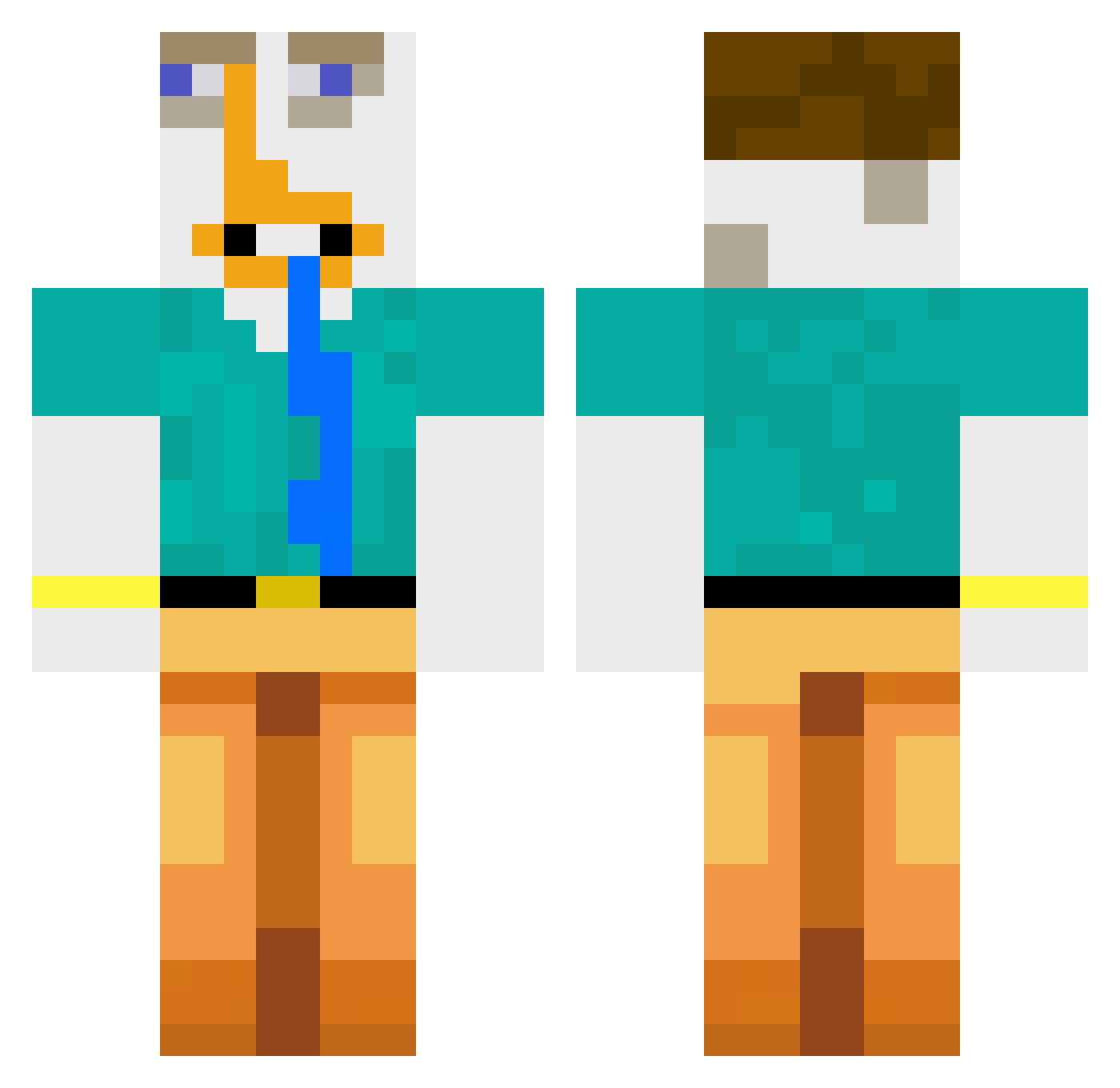g6uk Minecraft skin, front and back view