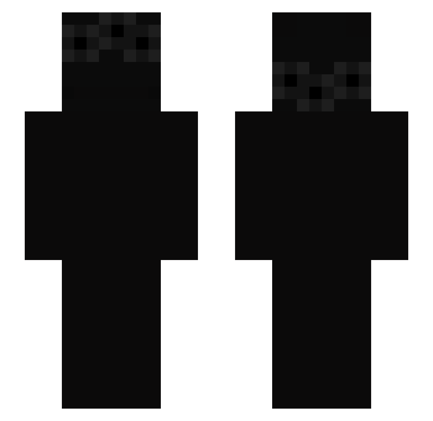 AllChanged Minecraft skin, front and back view