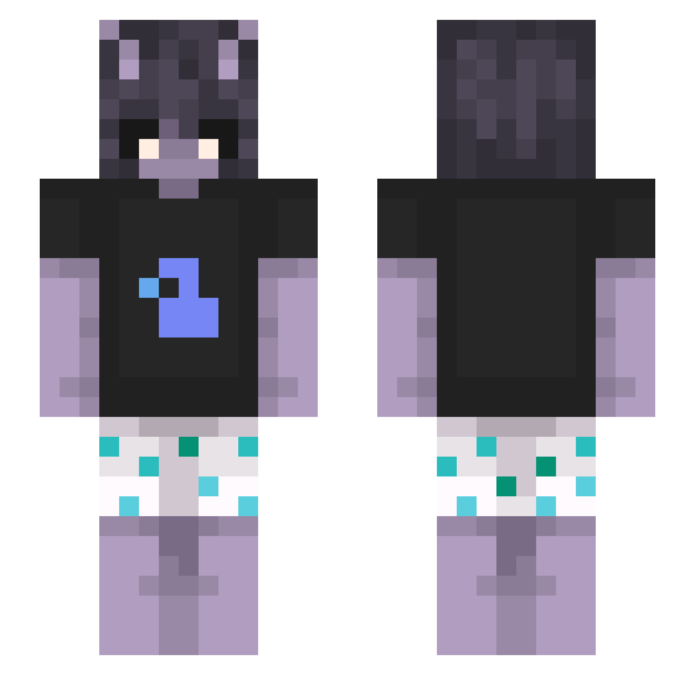 TypicalTv Minecraft skin, front and back view
