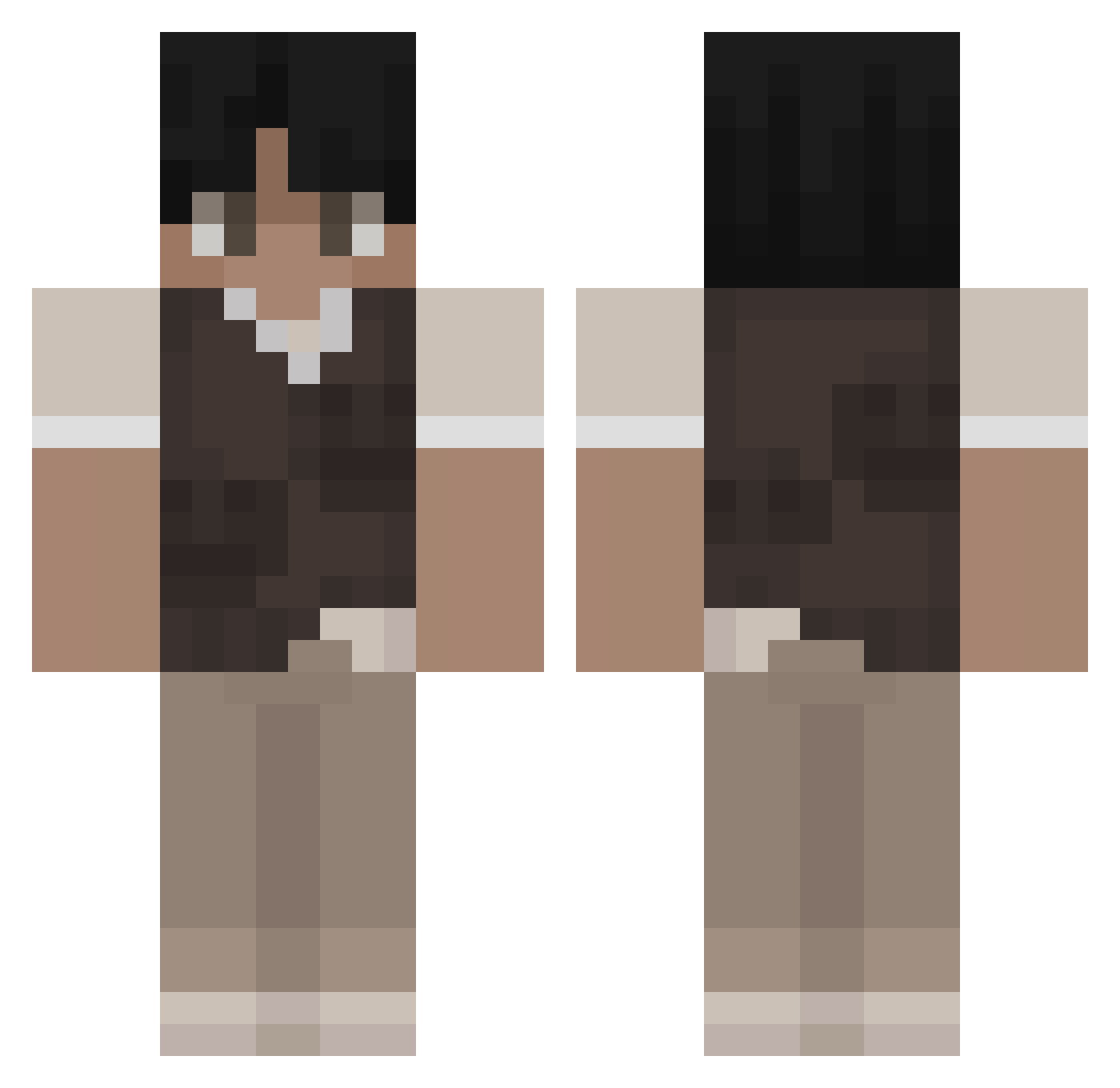 GUMGUM1352 Minecraft skin, front and back view