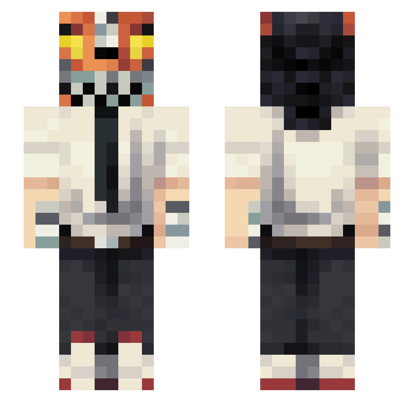 KevstahLS Minecraft skin, front and back view