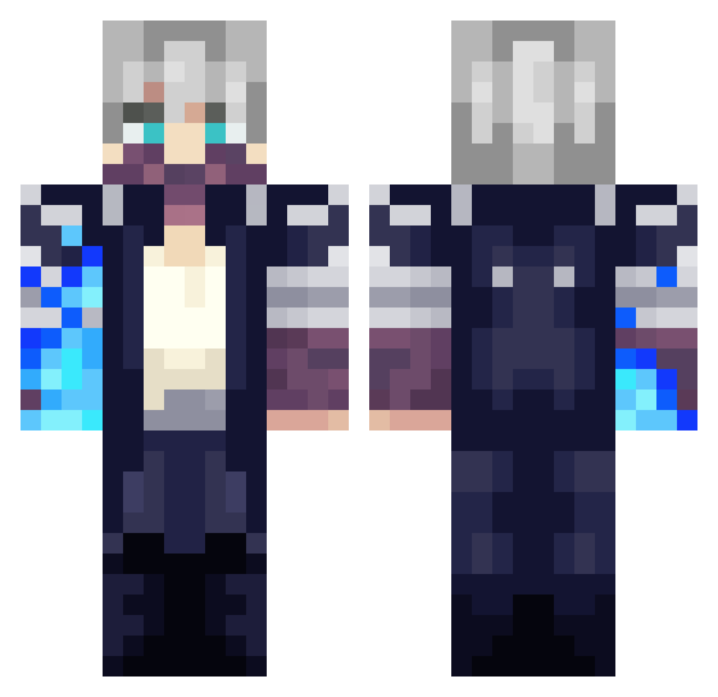 em1lk4 Minecraft skin, front and back view