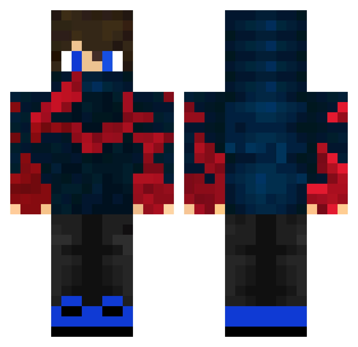 Skillet_Pan Minecraft skin, front and back view