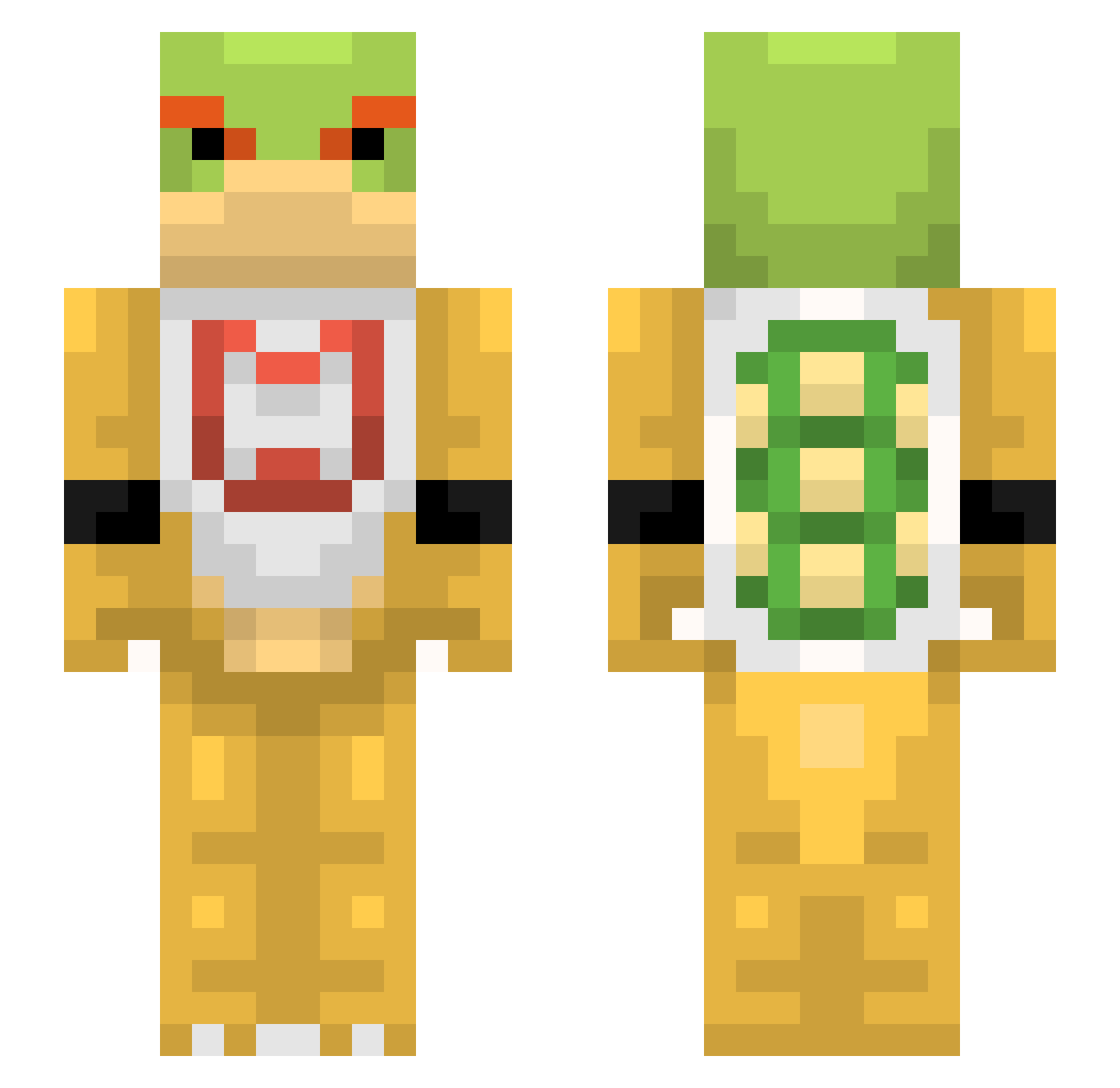TanuYou Minecraft skin, front and back view