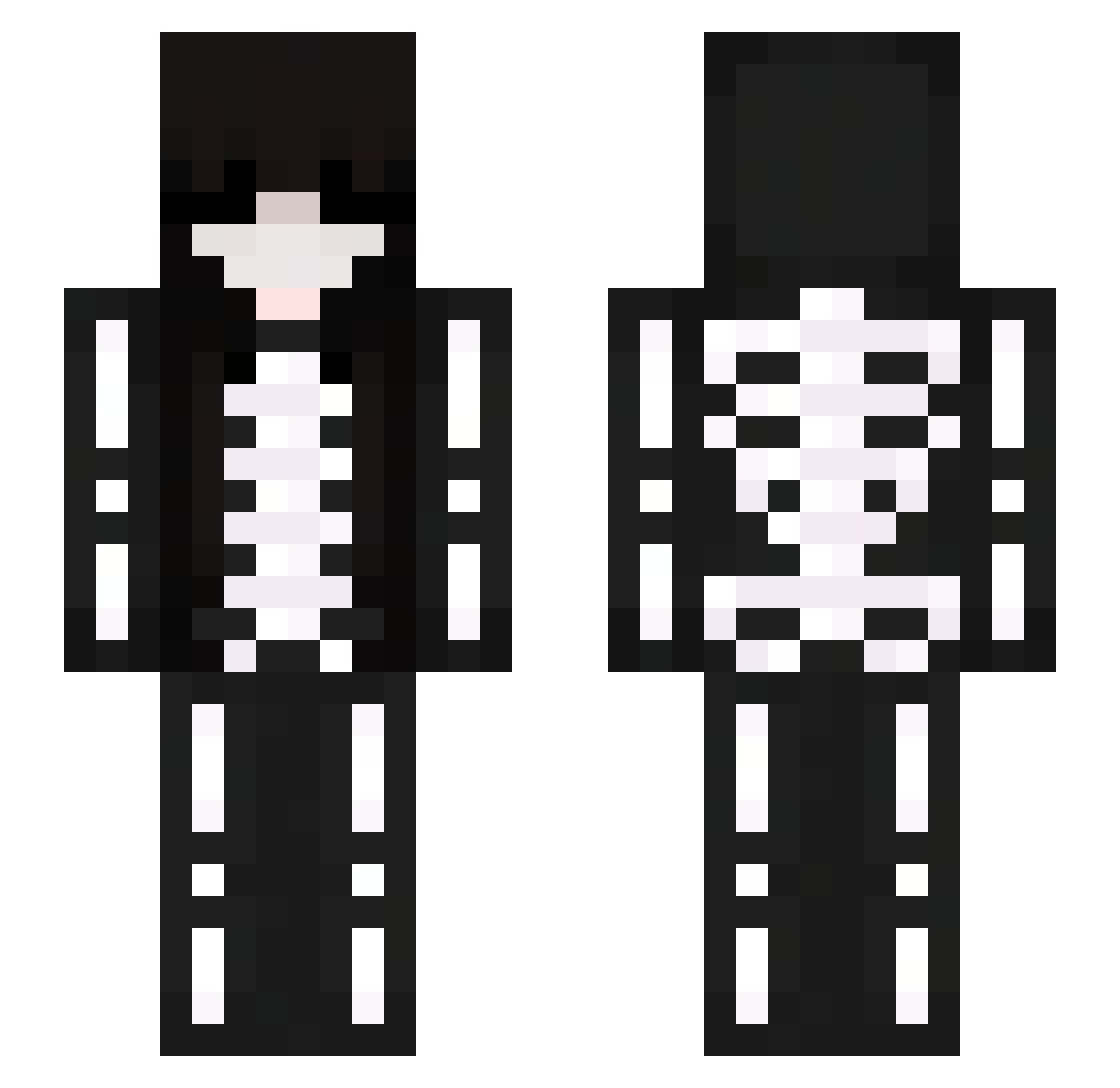 jenhuh Minecraft skin, front and back view