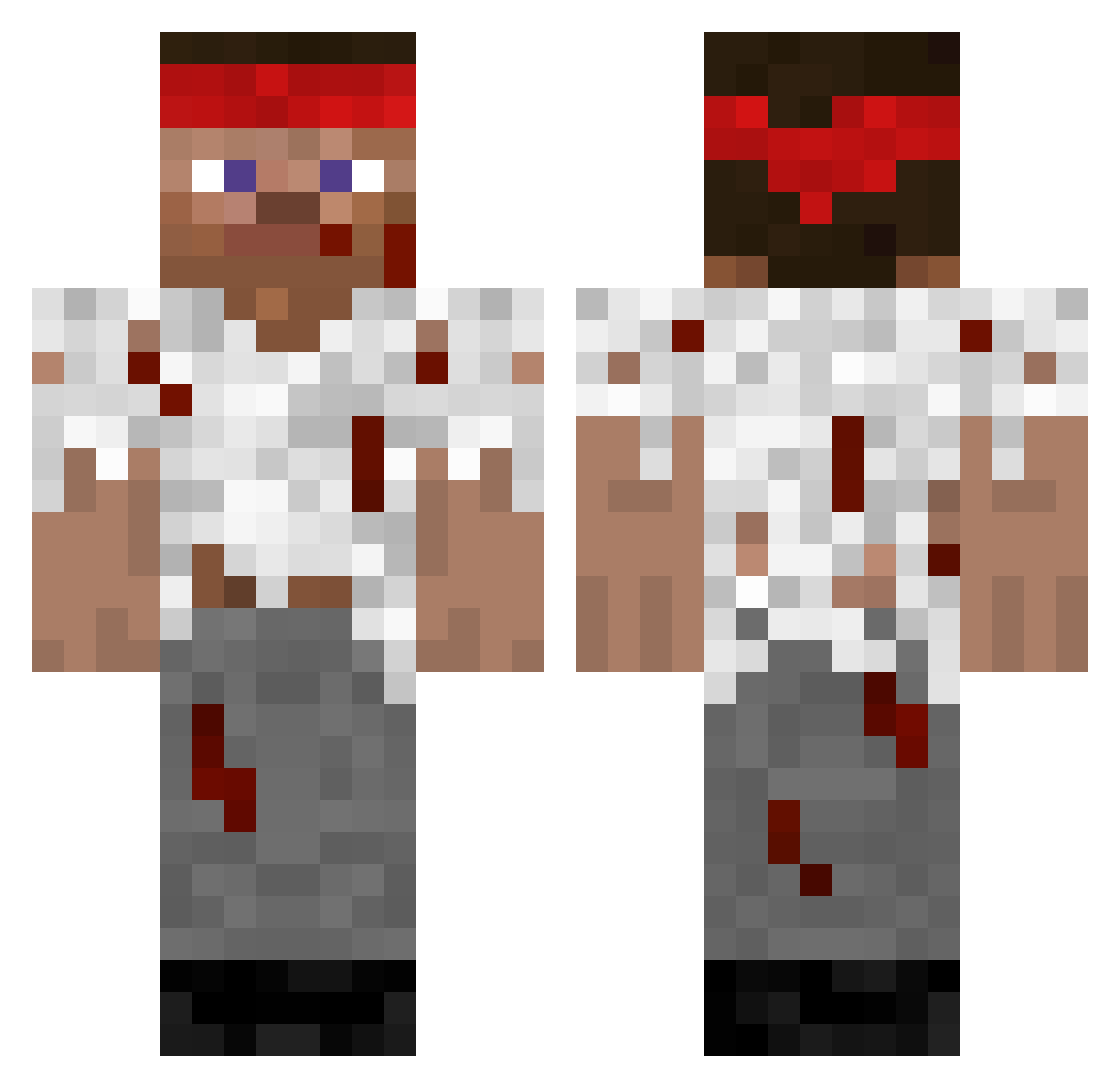 SoupyToes Minecraft skin, front and back view