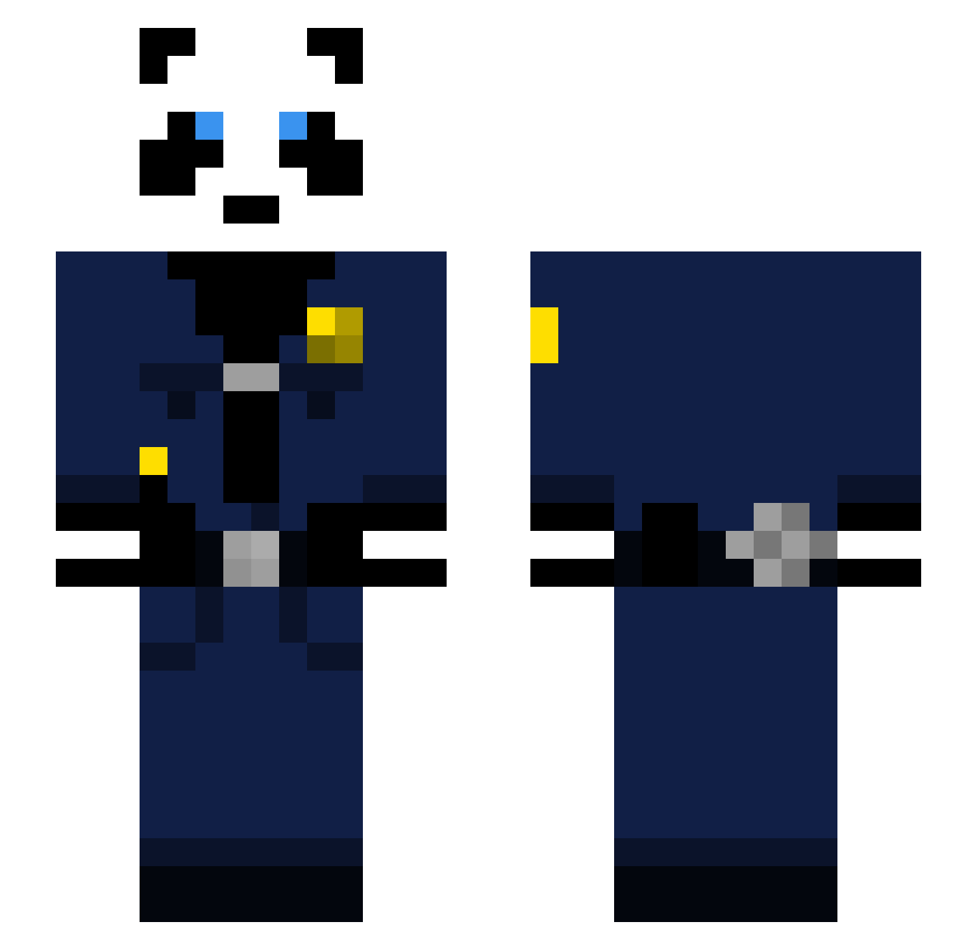 ChengRui08261225 Minecraft skin, front and back view