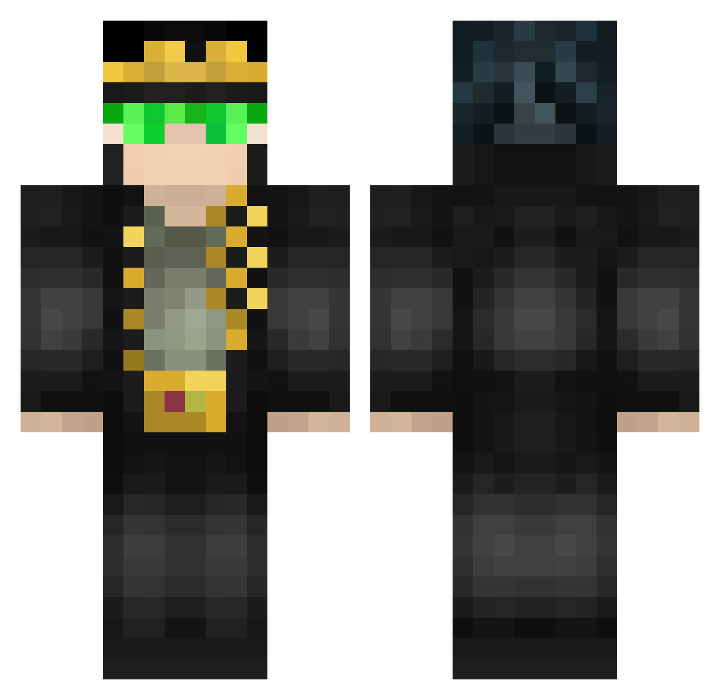 ShiroHitsu Minecraft skin, front and back view