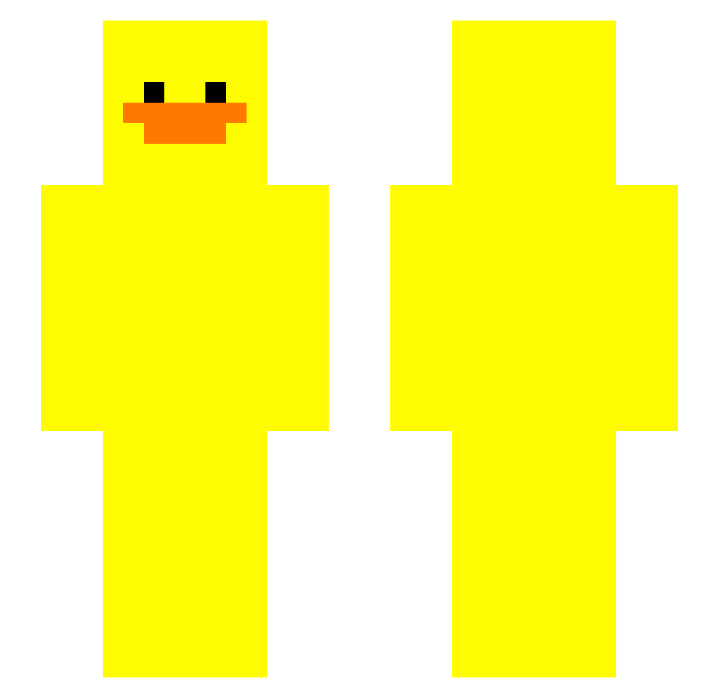 Skixzz Minecraft skin, front and back view