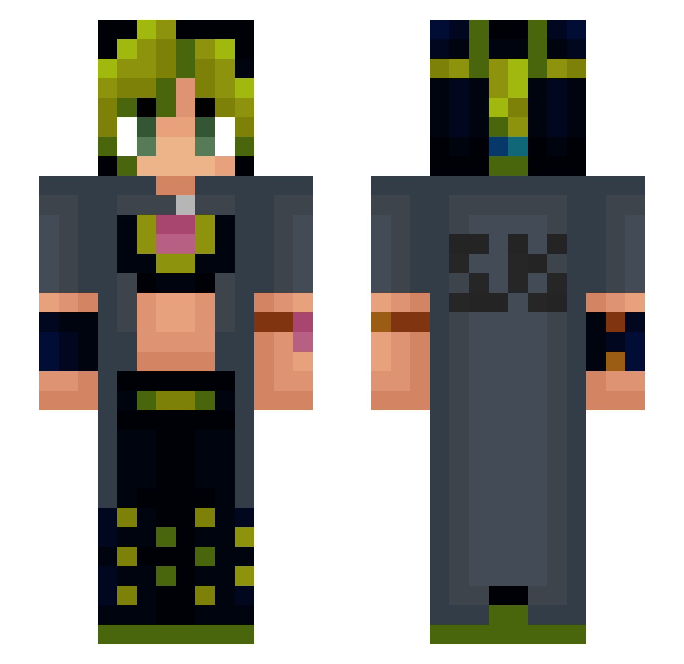 Bopitarr Minecraft skin, front and back view