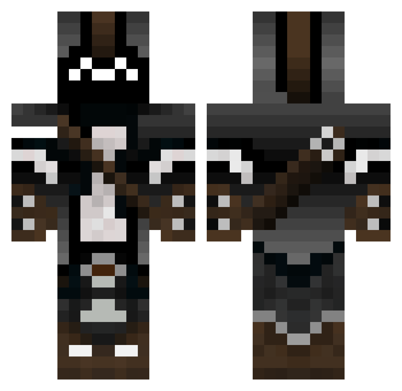 ImitableLand364 Minecraft skin, front and back view