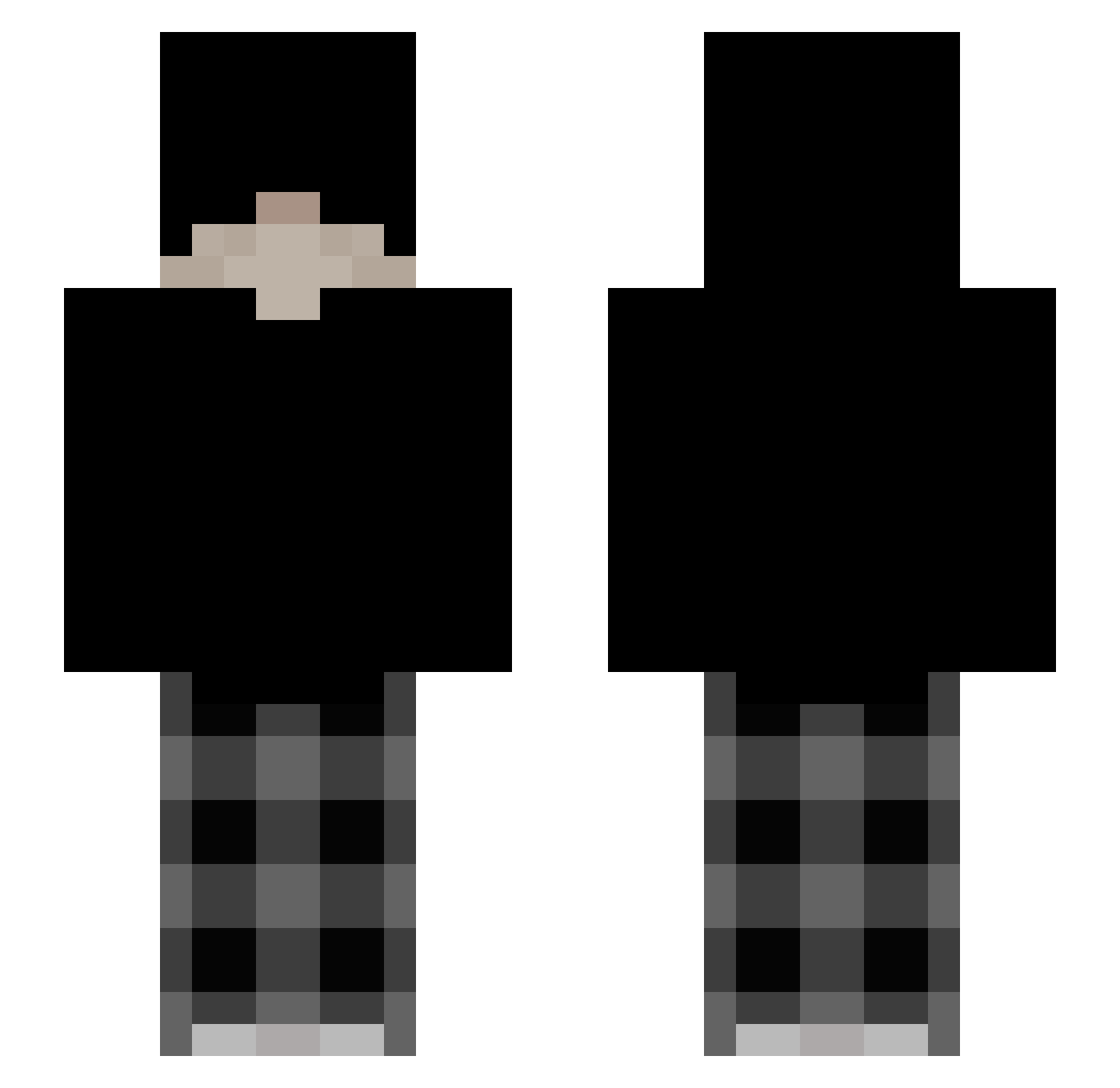 Straighhtt Minecraft skin, front and back view