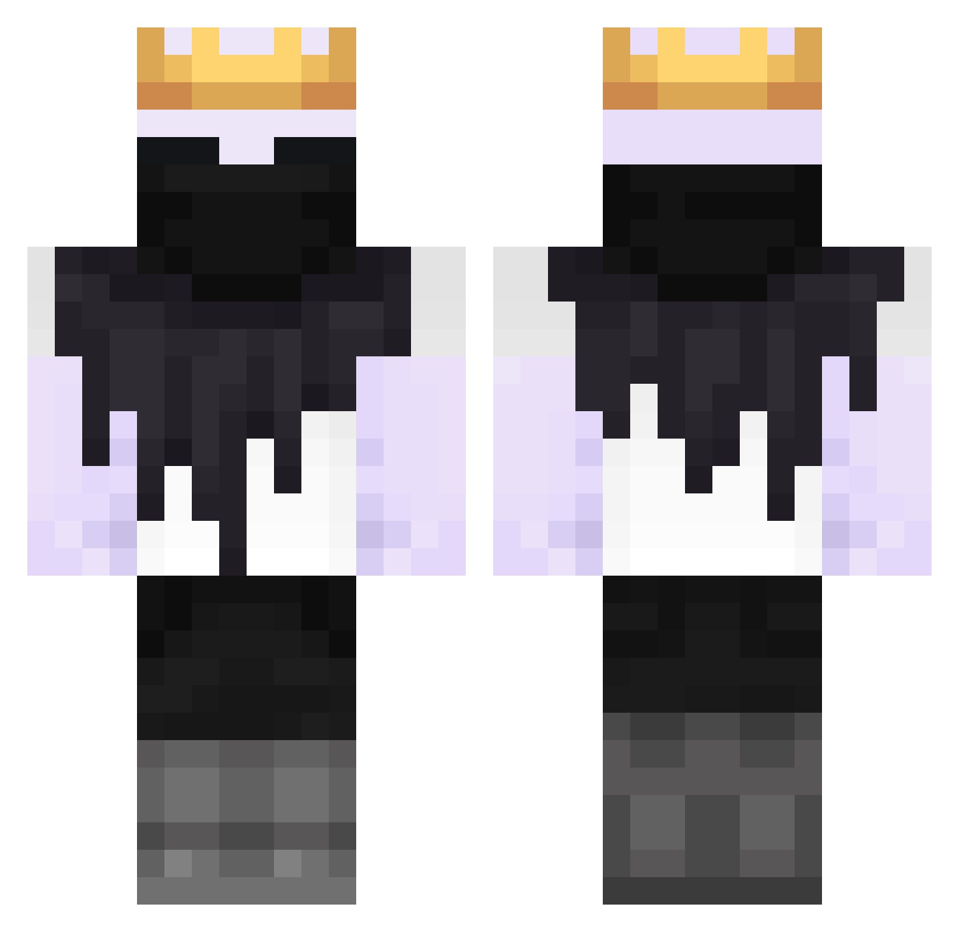 AntilafMX Minecraft skin, front and back view