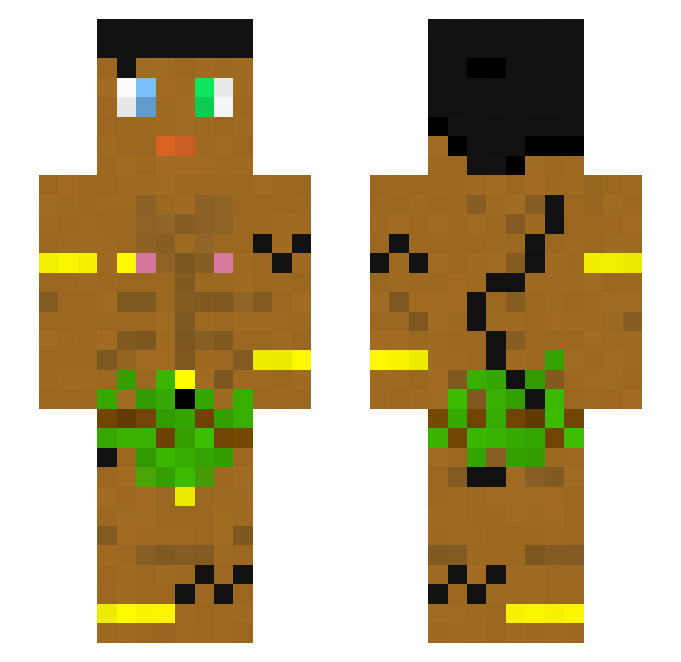 Aptimar Minecraft skin, front and back view