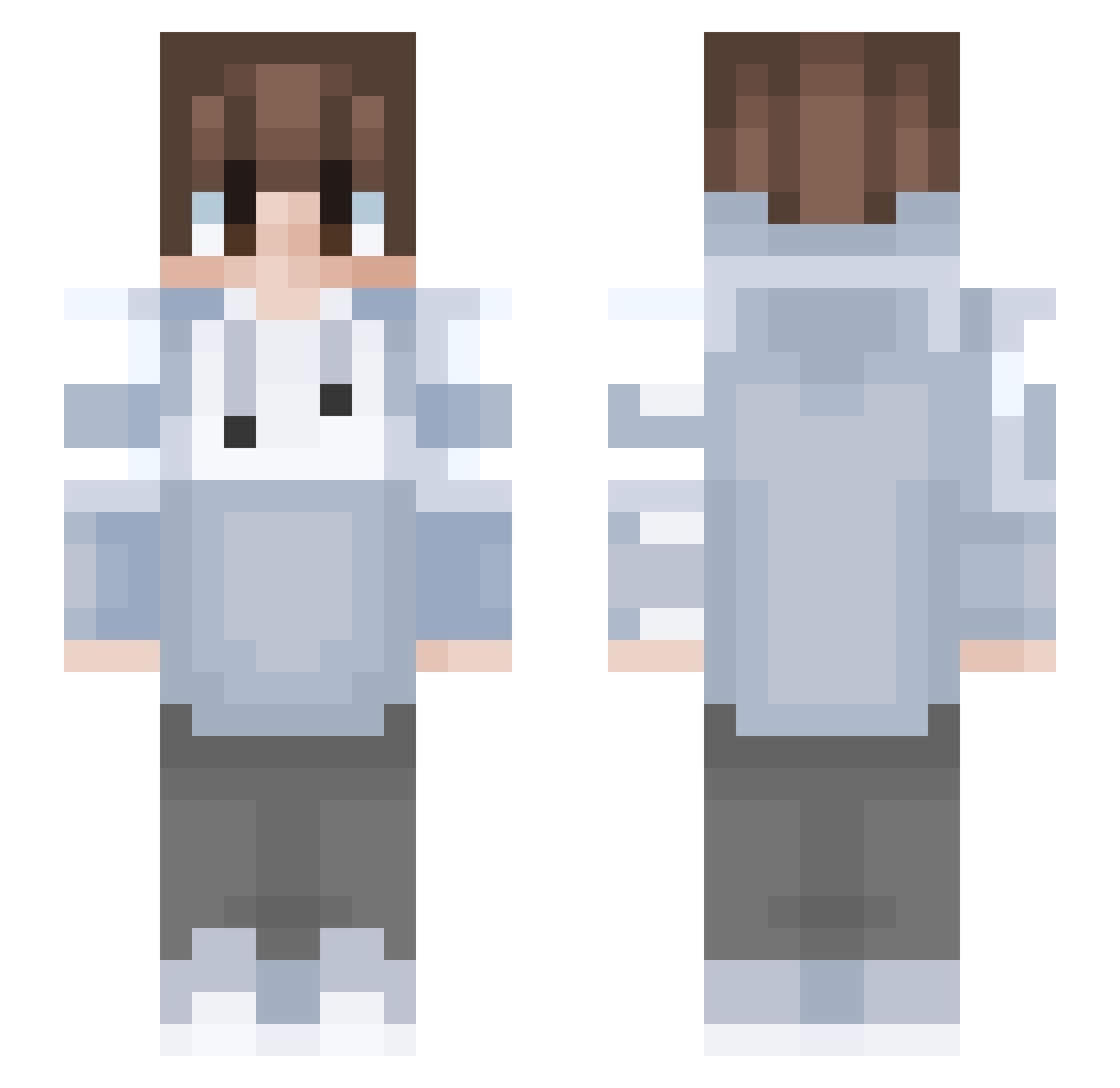 ZYSOL82 Minecraft skin, front and back view