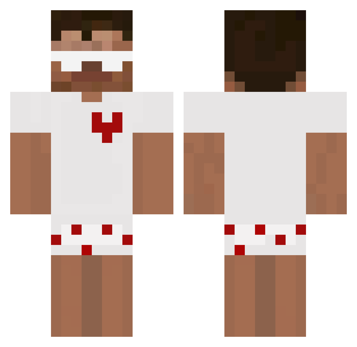 tl0v Minecraft skin, front and back view