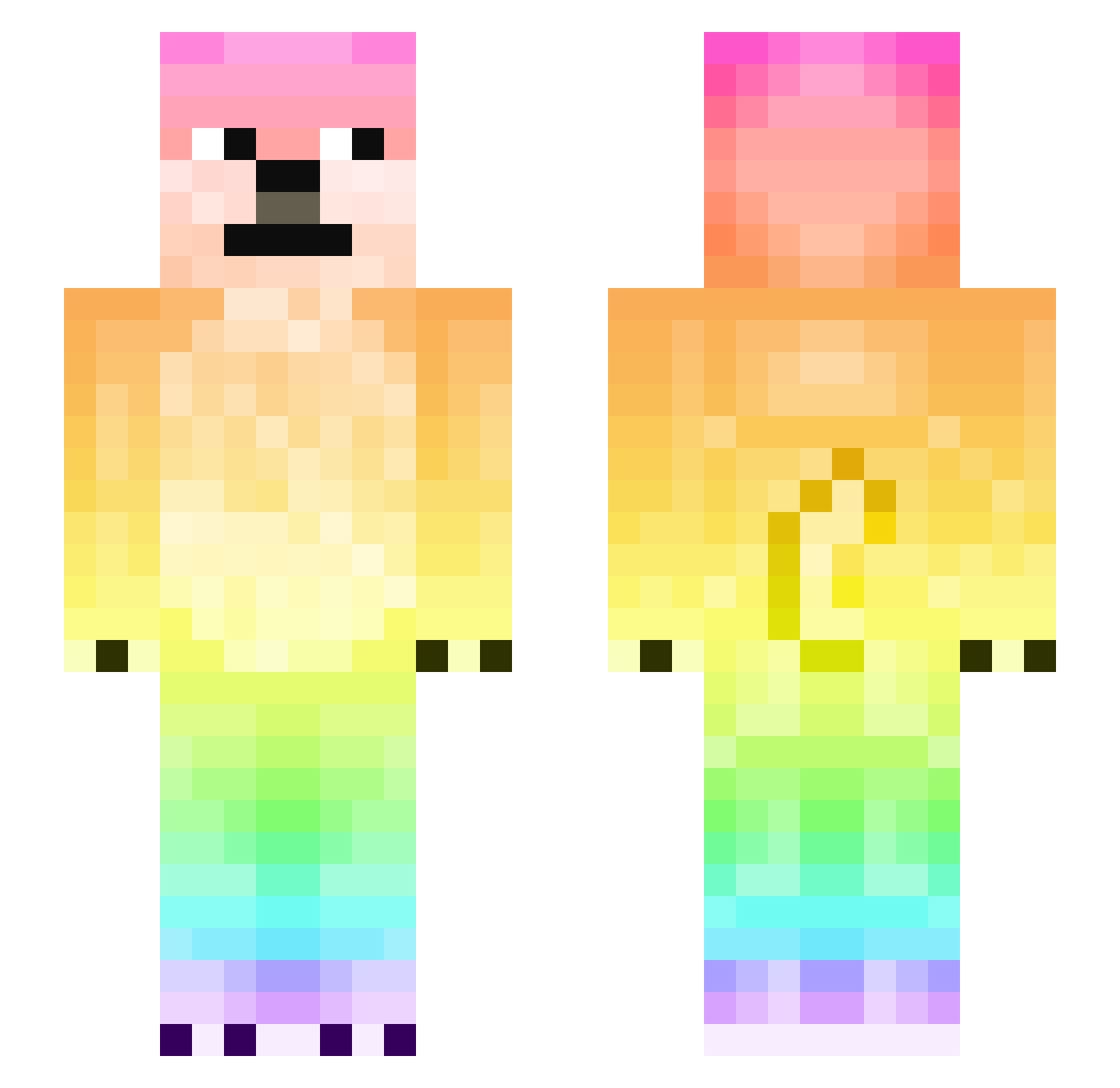 PRAGYAN_ Minecraft skin, front and back view