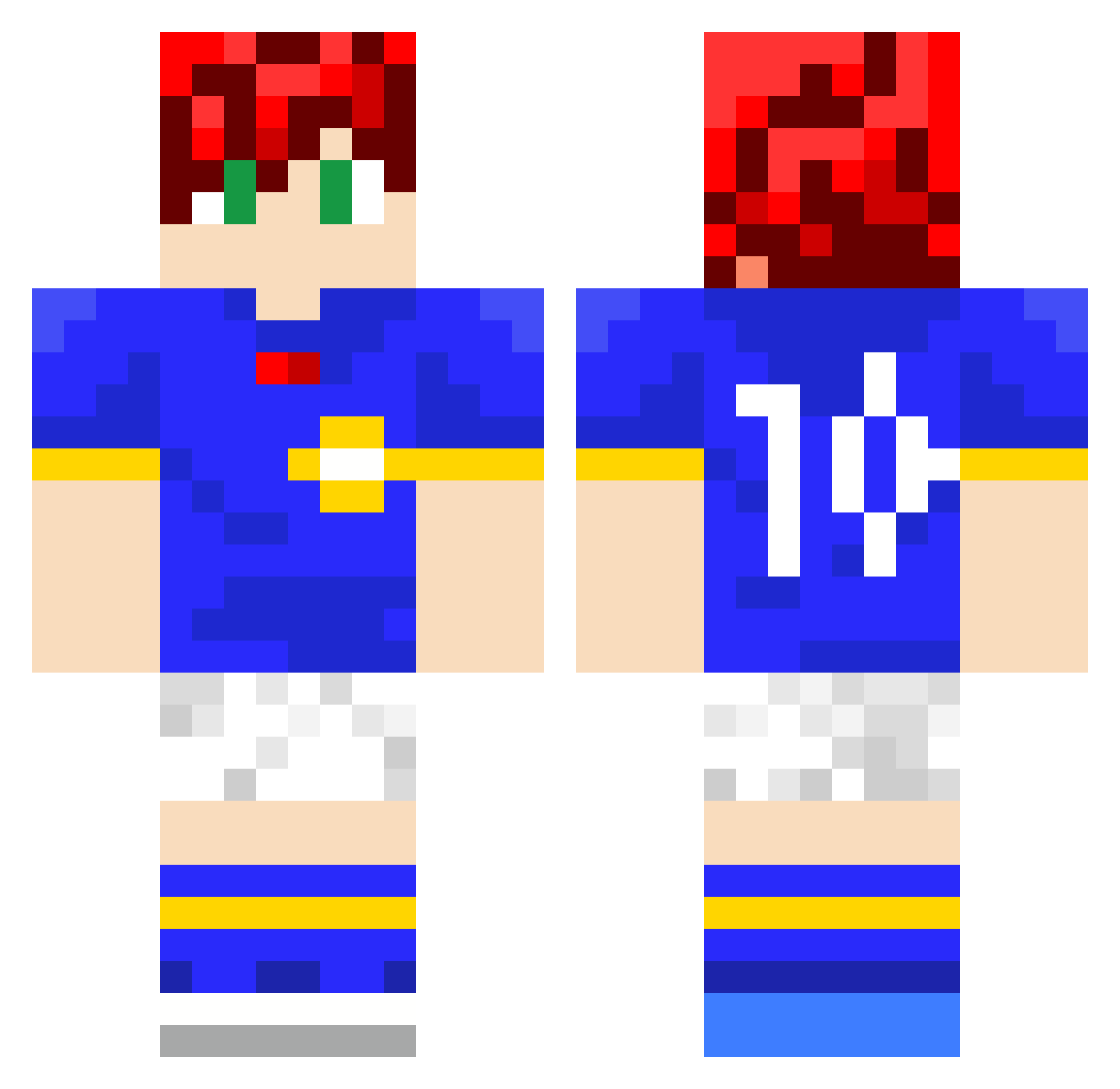 QWERTYYH_ Minecraft skin, front and back view