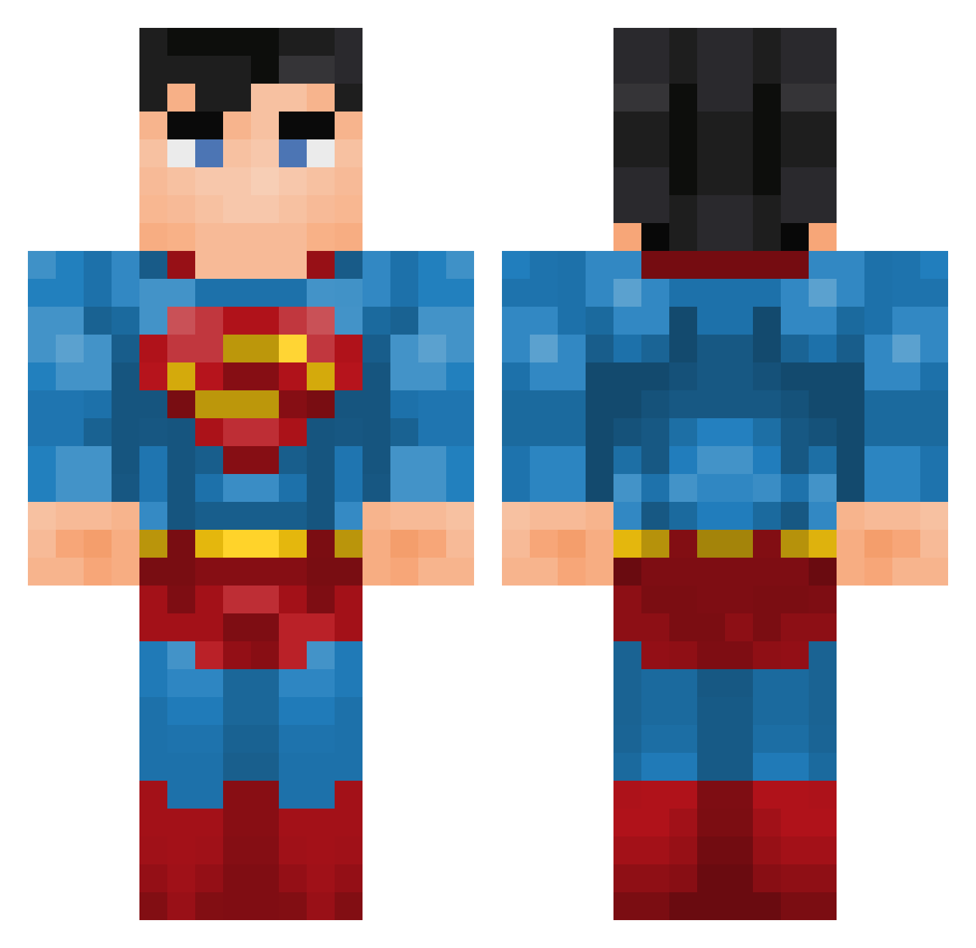 Ascent_11 Minecraft skin, front and back view