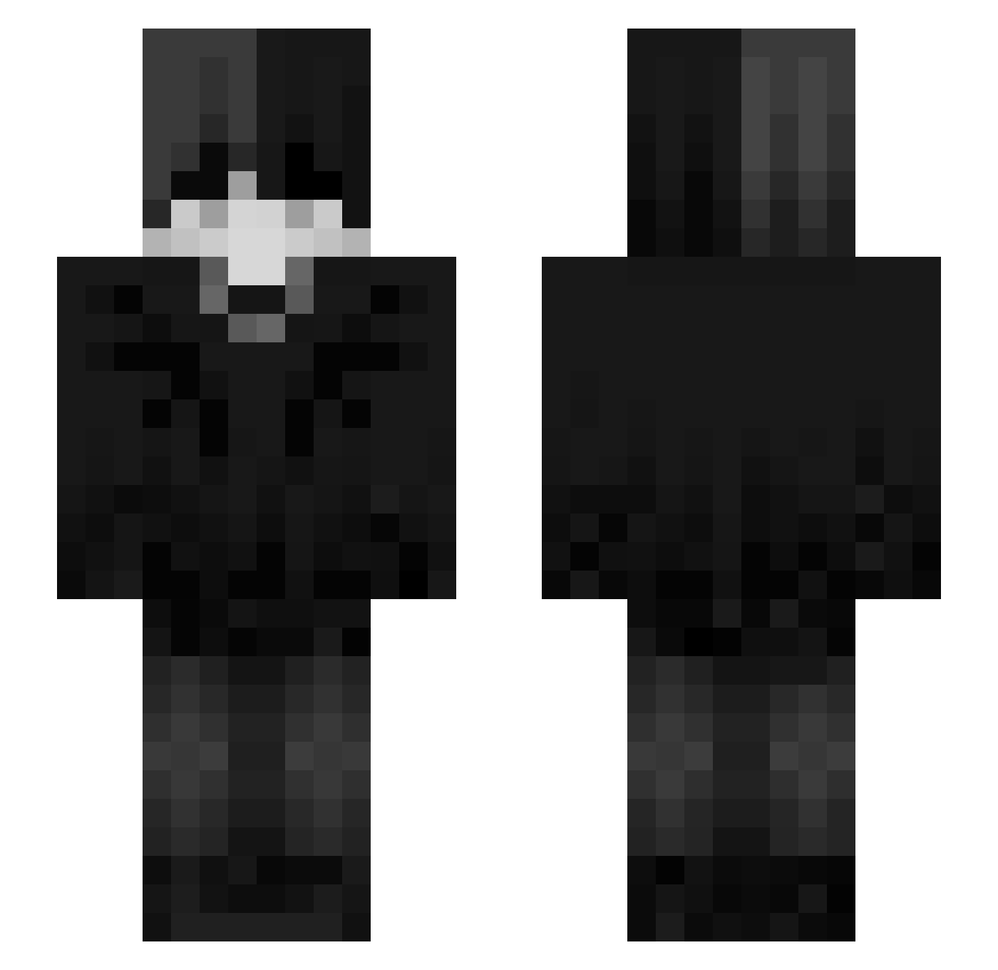 kidkudsback Minecraft skin, front and back view