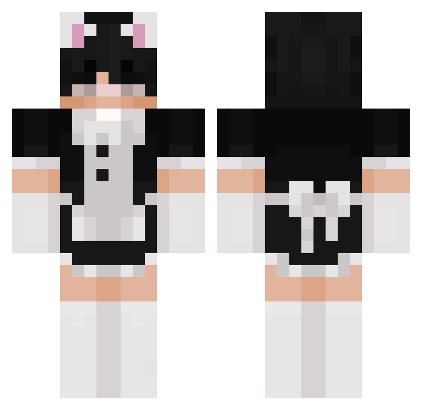 No_ones_there_ Minecraft skin, front and back view