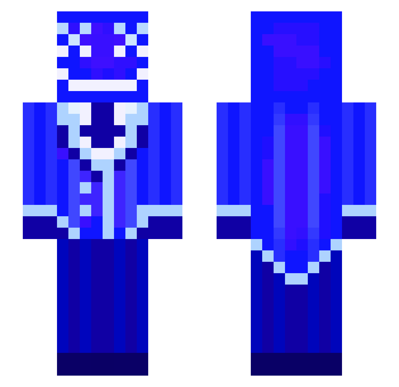 Stark959 Minecraft skin, front and back view