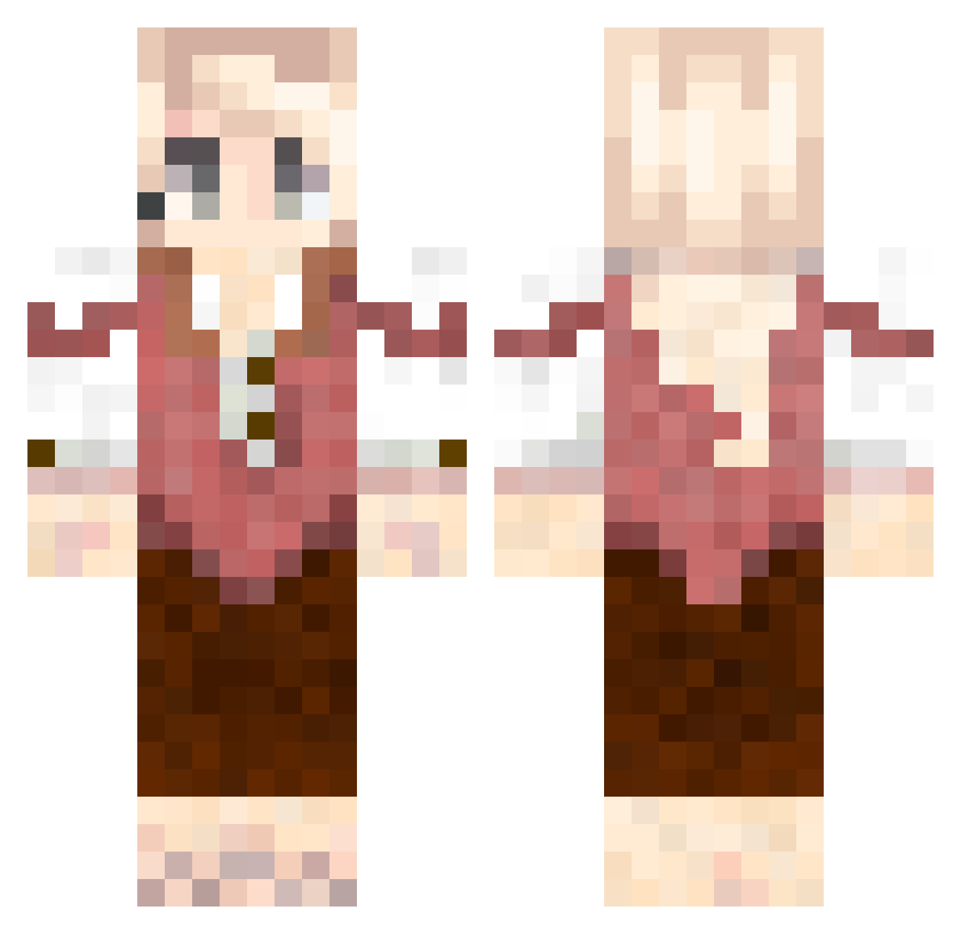 MoonandThunder Minecraft skin, front and back view
